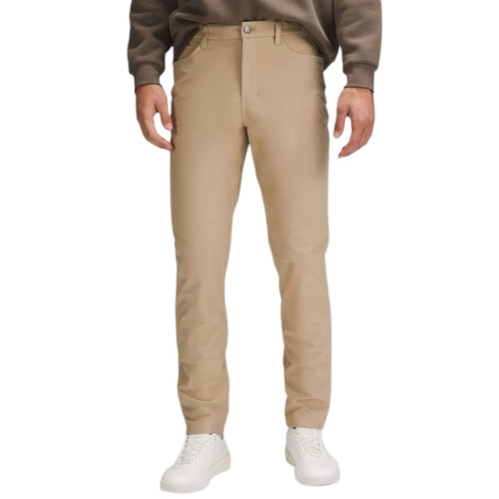 Lululemon Men’s ABC Classic-Fit 5 Pocket Pant 31”/28”L Utilitech in Khaki EUC